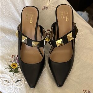 Mix No. 6 Black Studded Women's Shoes